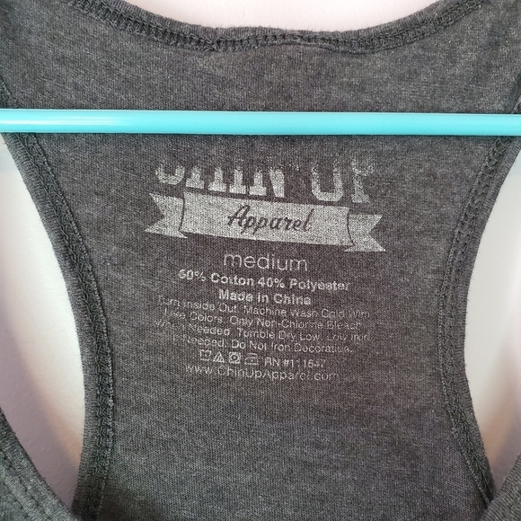 Chin Up Apparel Wine Racerback Tank Med - Picture 4 of 5
